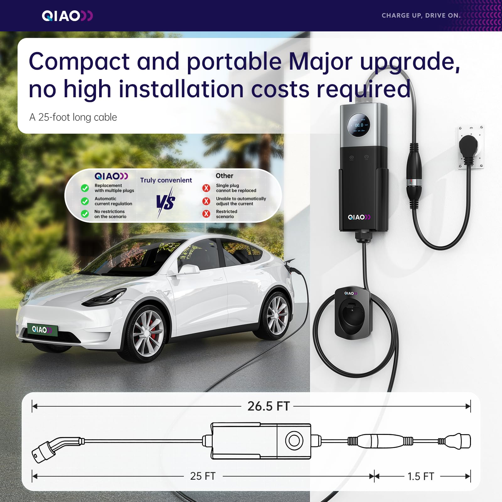 شاحن سيارات كهربائية QIAO من ا - مراجعة Home Ev Charger وسعره