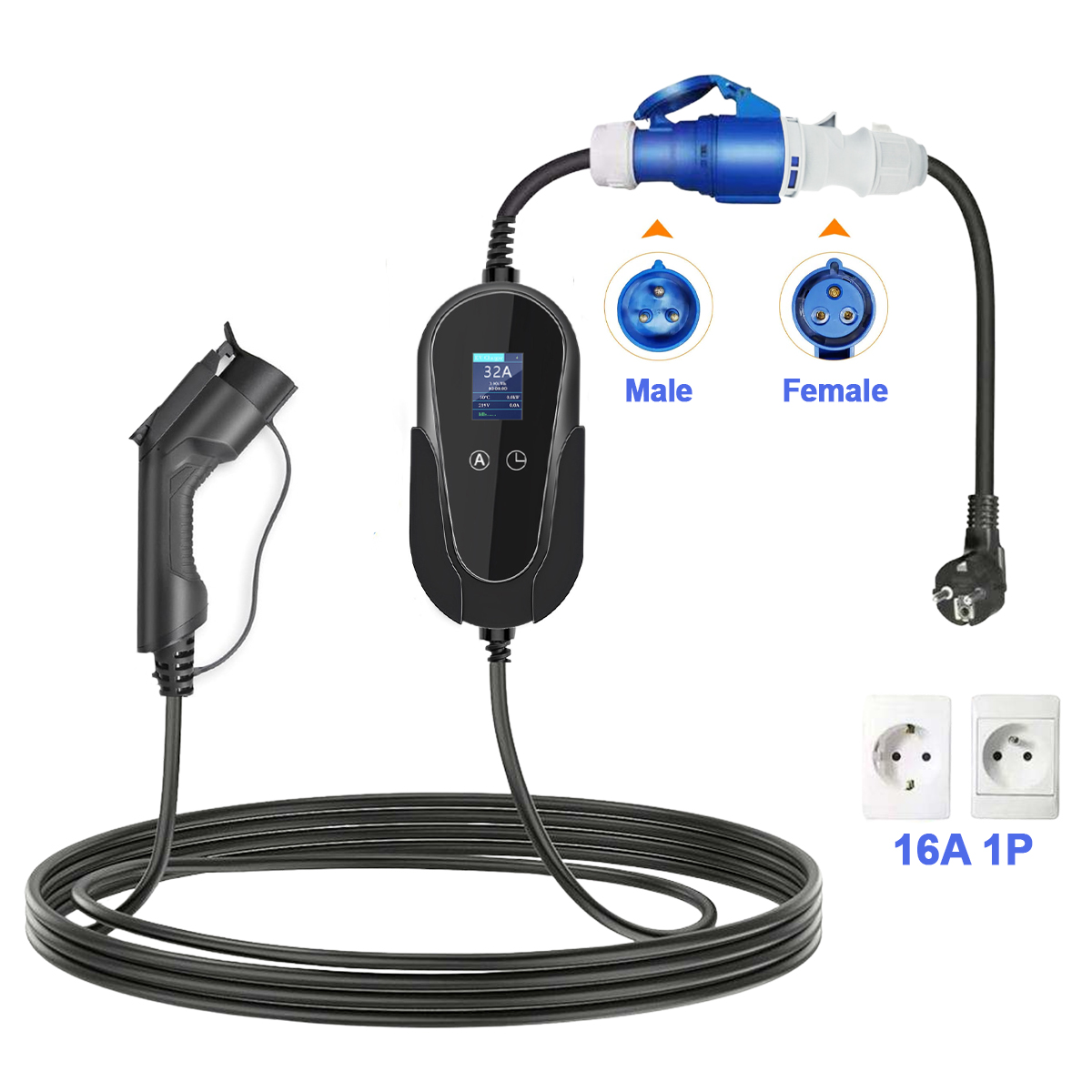 قابس طاقة أنثوي أزرق NTO CEE ب - مراجعة Ev Charger Adapter وسعره