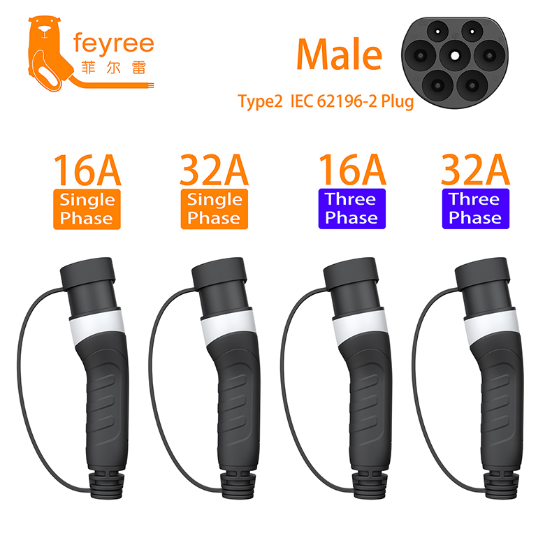 Feyree Type2 ذكر التوصيل شاحن  - مراجعة Ev Charger Adapter وسعره