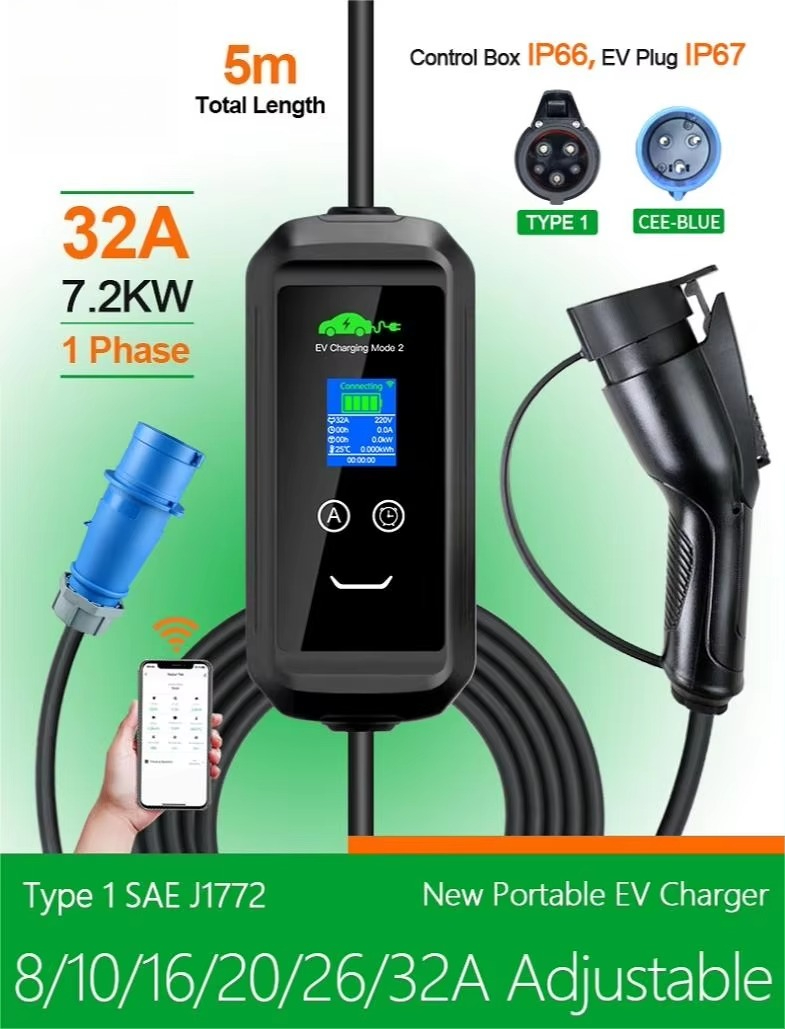 شاحن سيارات كهربائية محمول مخص - مراجعة Ev Charger وسعره