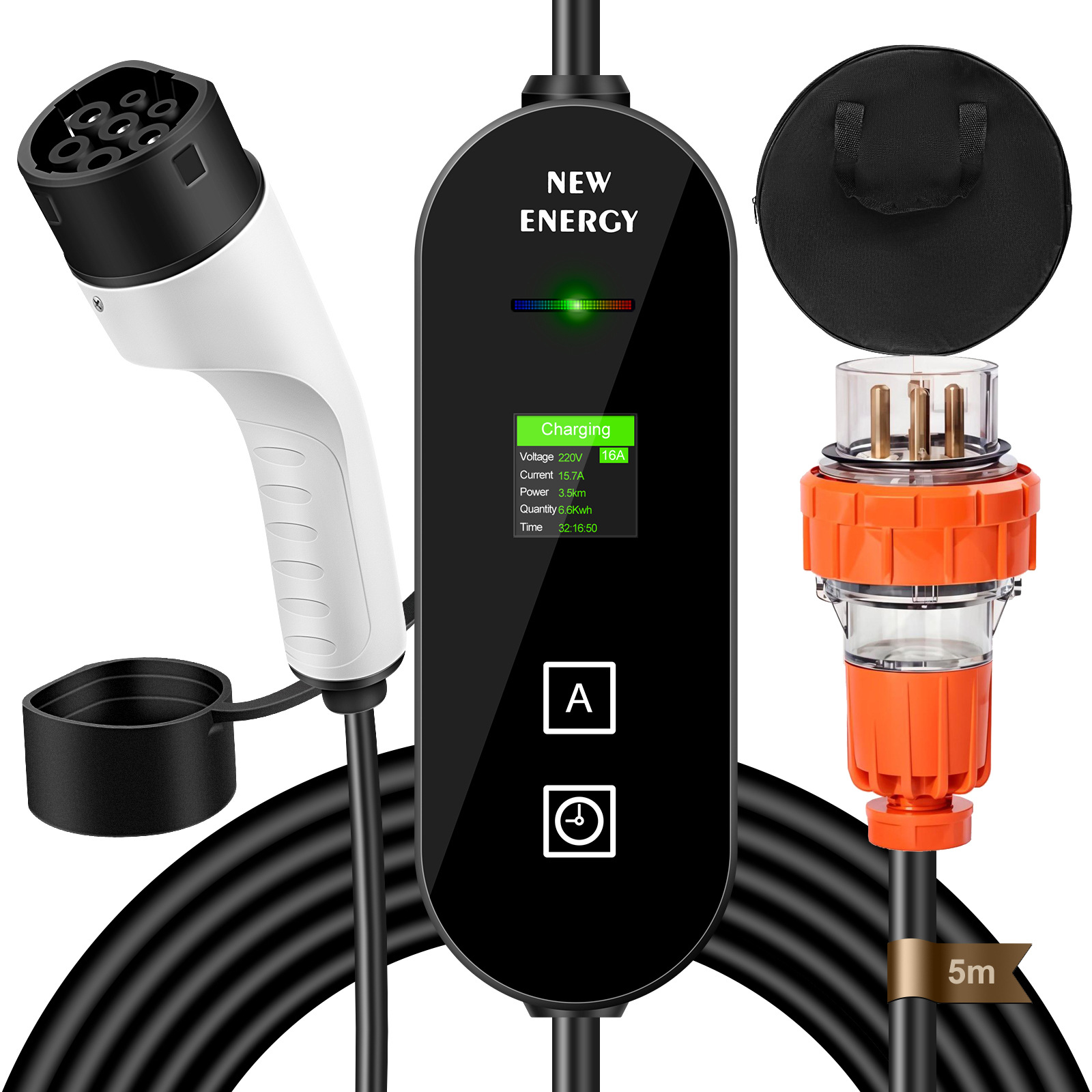 شاحن سيارات كهربائية محمول بقا - مراجعة Portable Ev Charger 32A Type 2 Cee Plug وسعره